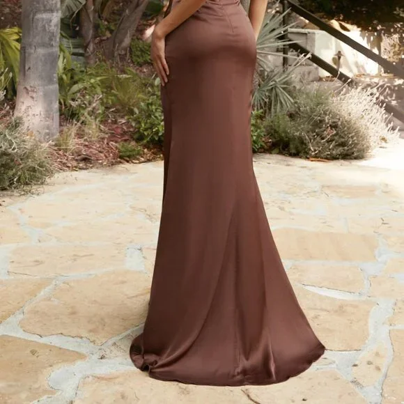 Emerald Sheath Off Shoulder Sweetheart Neck Leg slit Party Prom Dress CD7488